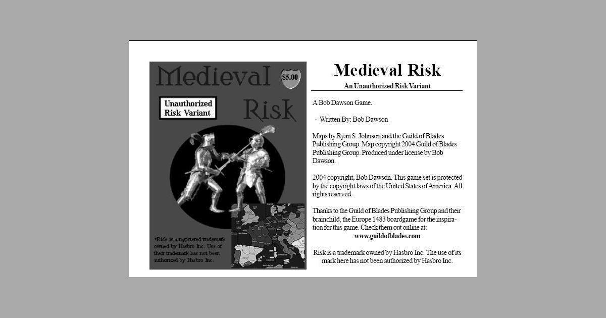 Medieval Risk | Board Game | BoardGameGeek