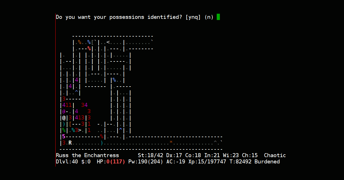 Yet Another Stupid Death In Nethack An Unfortunate