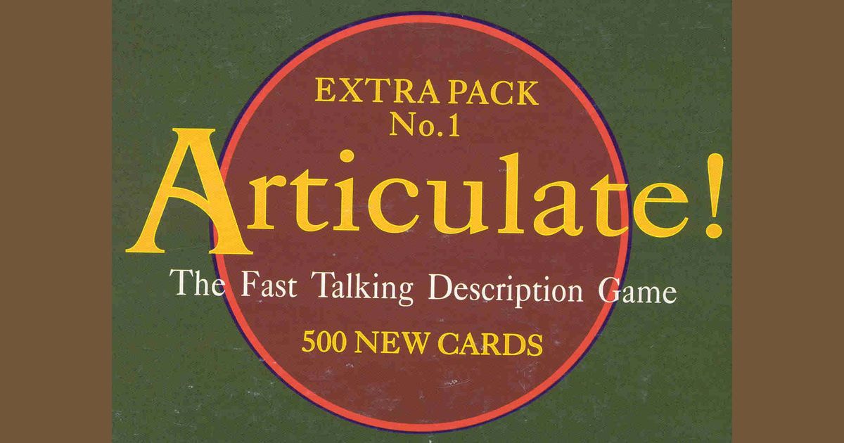 Articulate Extra Pack No 1 Board Game Boardgamegeek