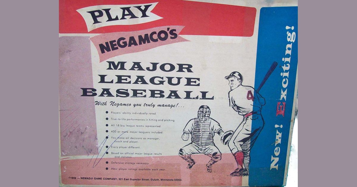 Negamco's Major League Baseball Board Game BoardGameGeek