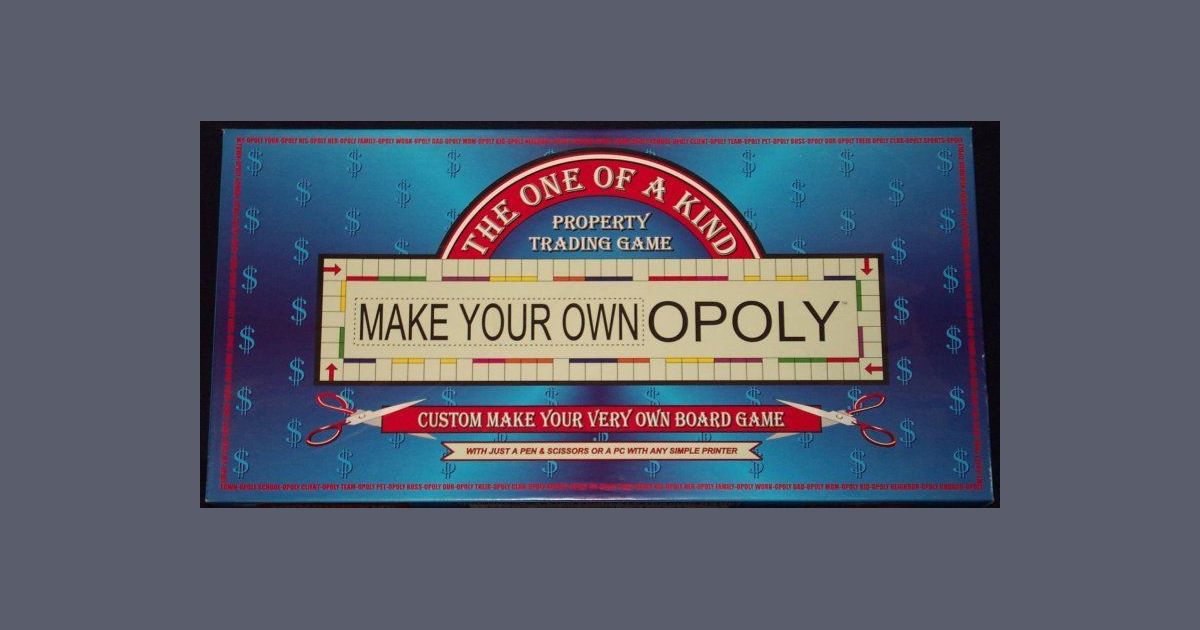 Make Your Own Opoly Board Game BoardGameGeek