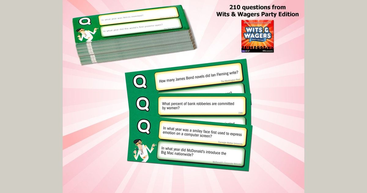 boardgamegeek wits and wagers questions