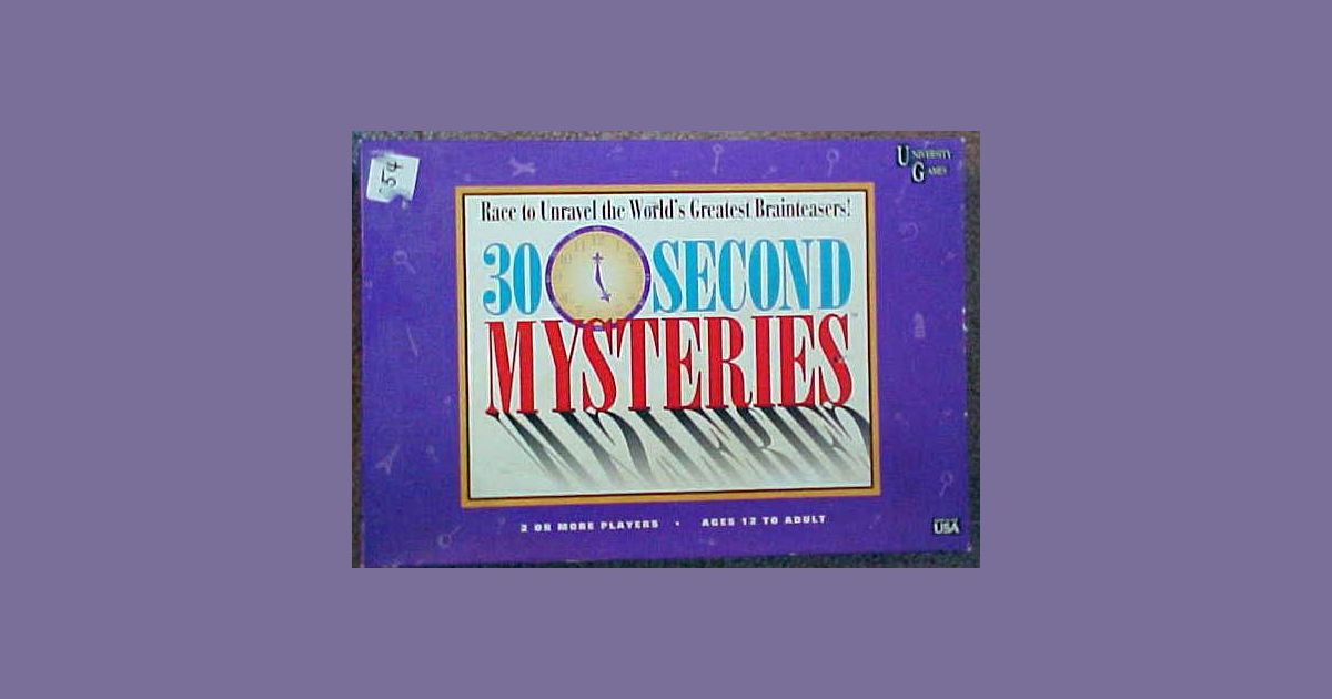 30 Second Mysteries Board Game BoardGameGeek
