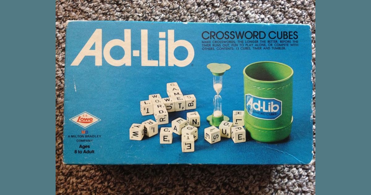 AdLib Crossword Cubes Board Game BoardGameGeek
