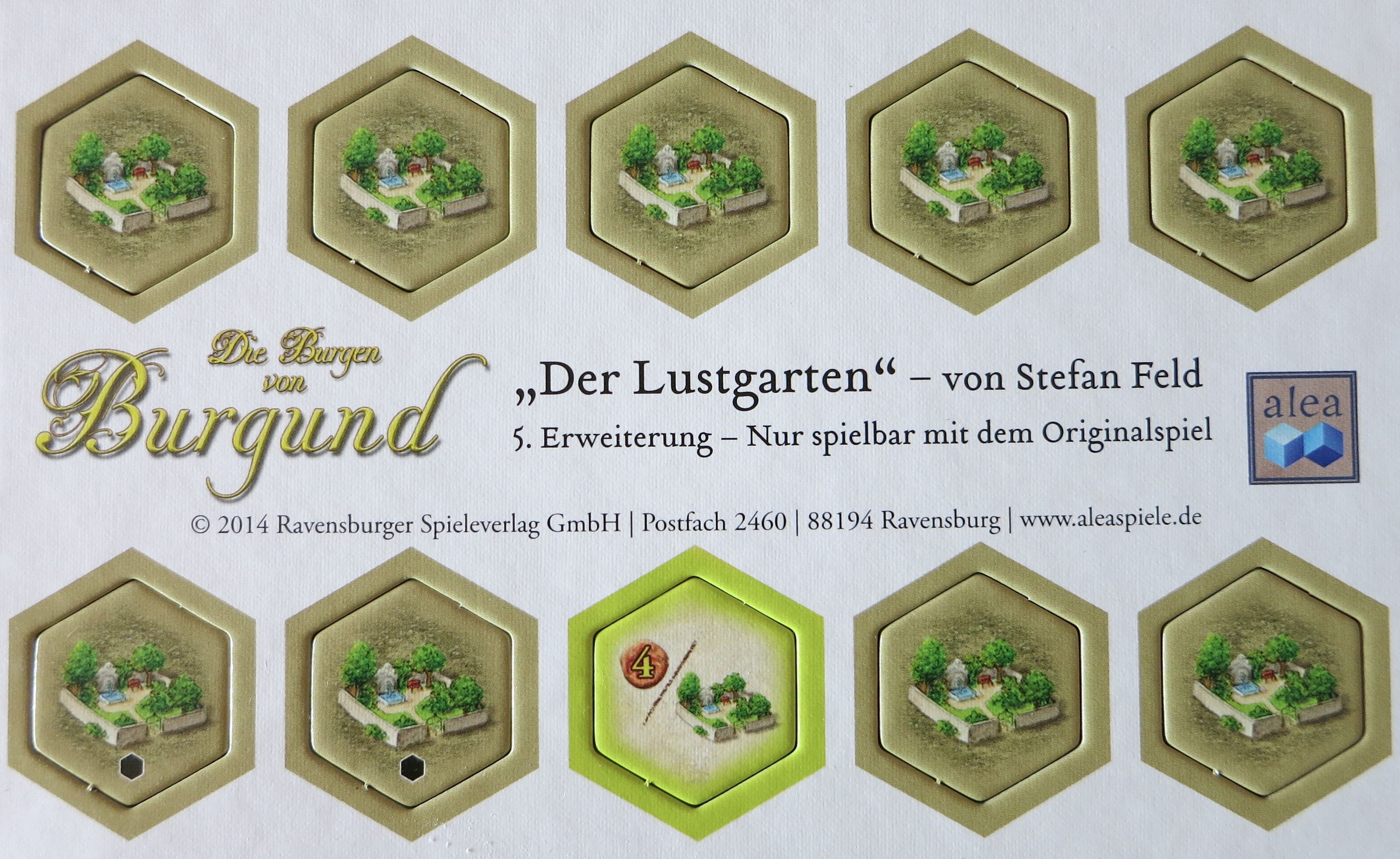 The Castles of Burgundy: 5th Expansion – Pleasure Garden