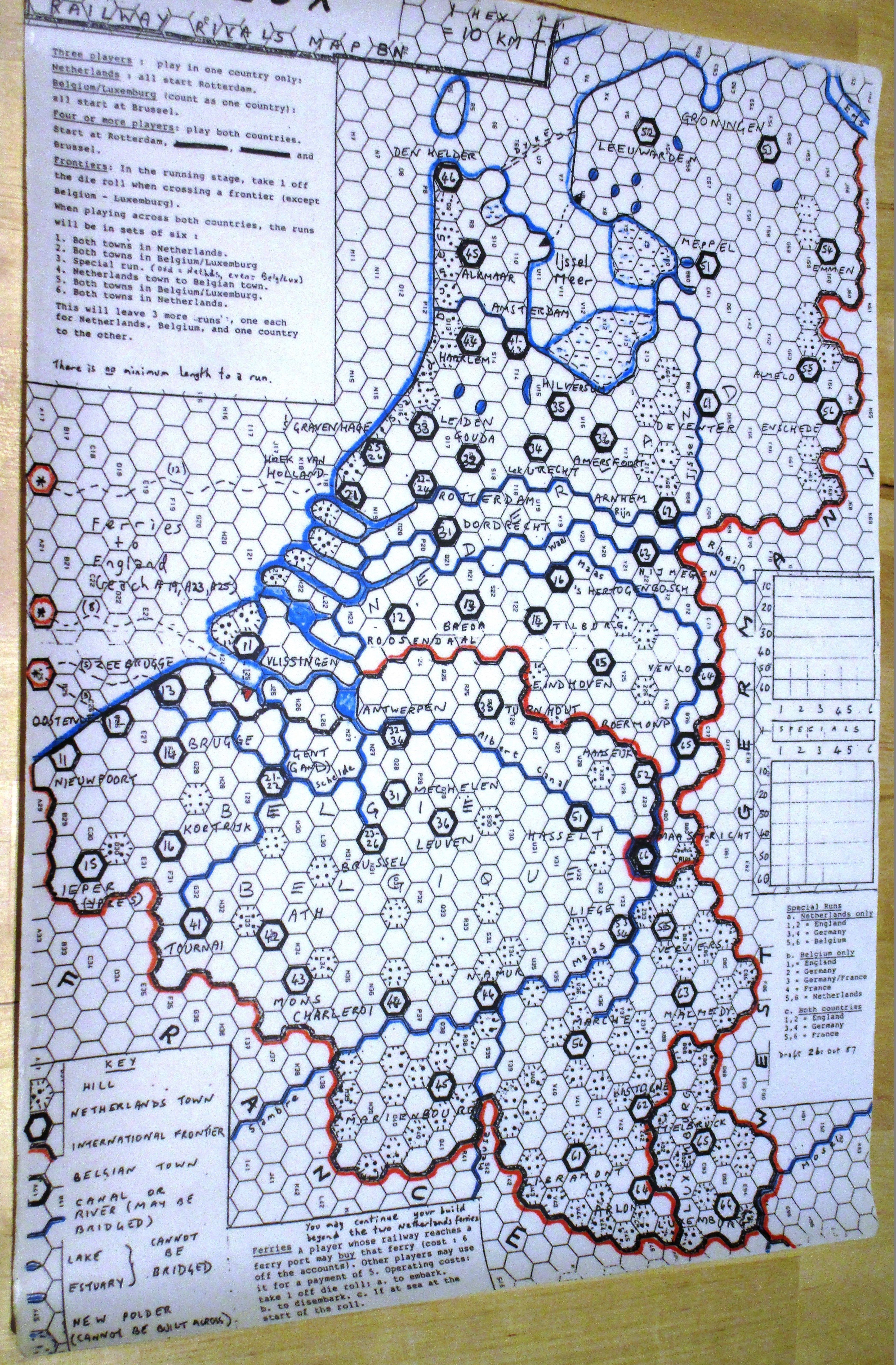 Railway Rivals Map BN: Belgium & Netherlands