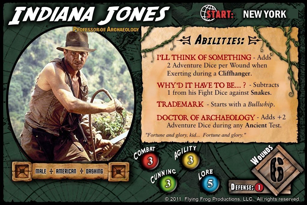 Indiana Jones character Fortune and Glory The Cliffhanger Game