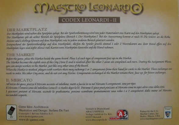 Maestro Leonardo: Codex Leonardi – II