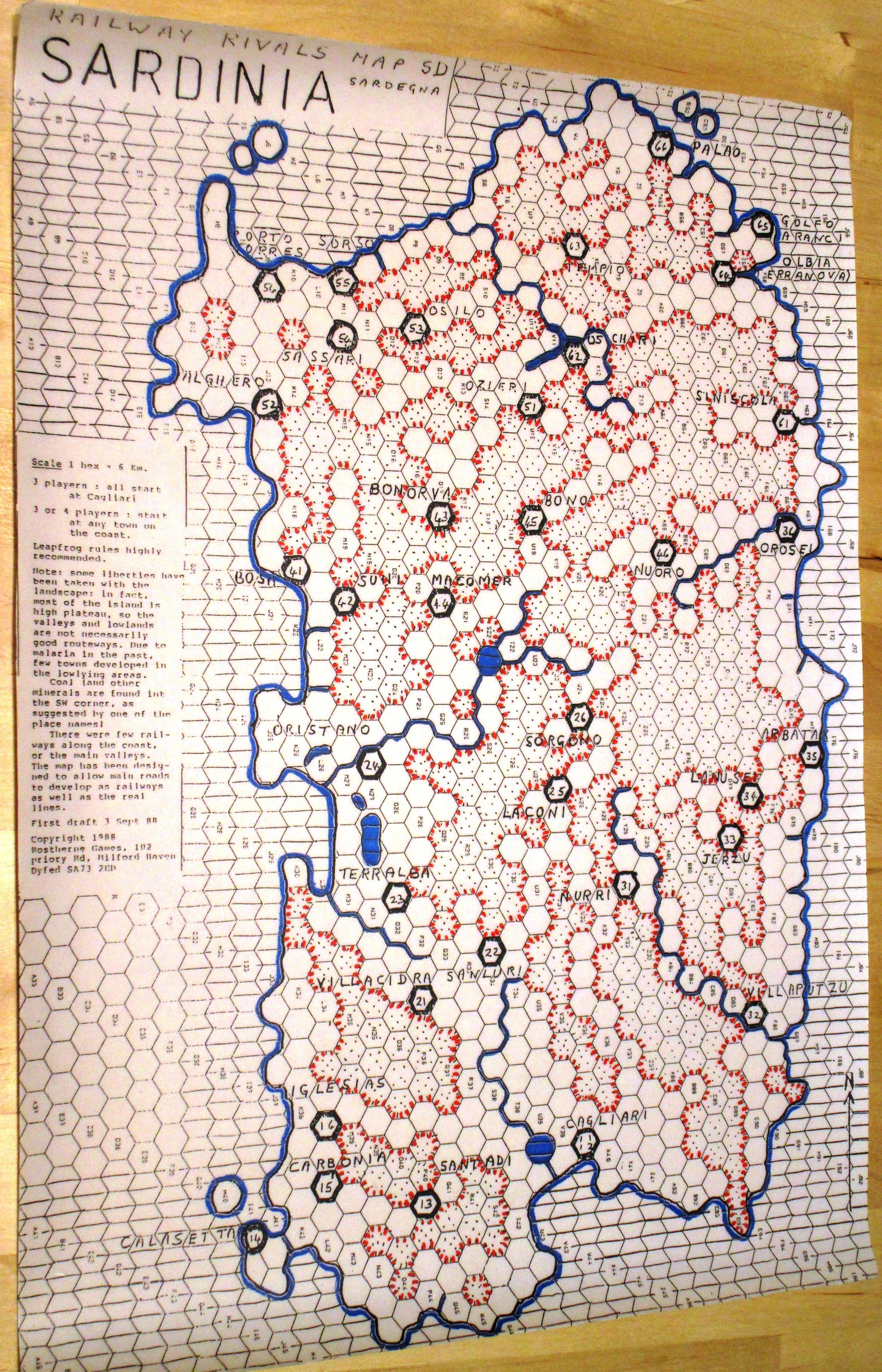 Railway Rivals Map SD: Sardinia