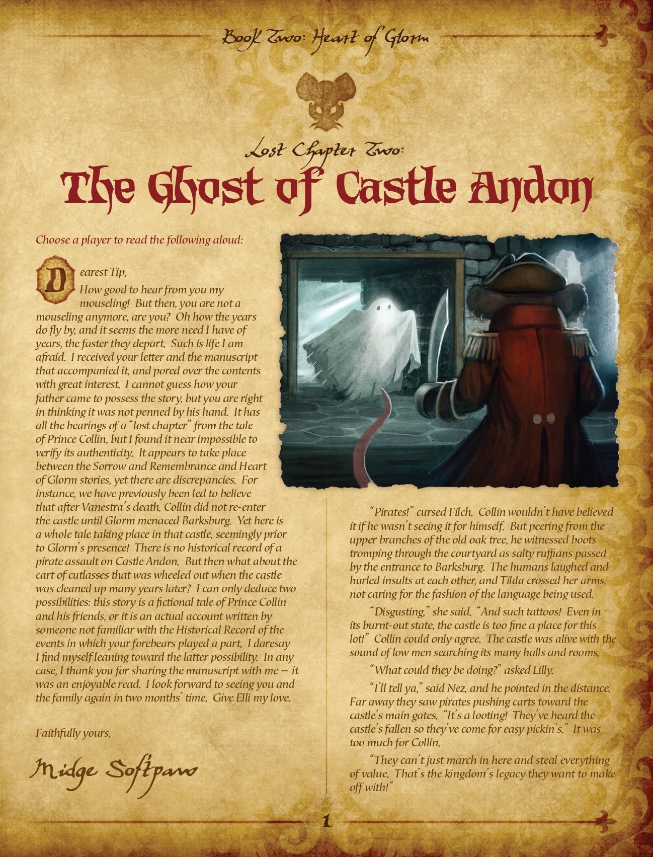 Mice and Mystics: Lost Chapter – The Ghost of Castle Andon