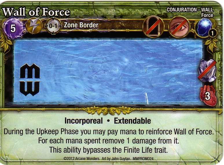 Mage Wars: Wall of Force Promo Card