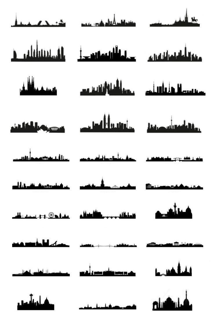City silhouettes- a Geeklist game of identification | BoardGameGeek