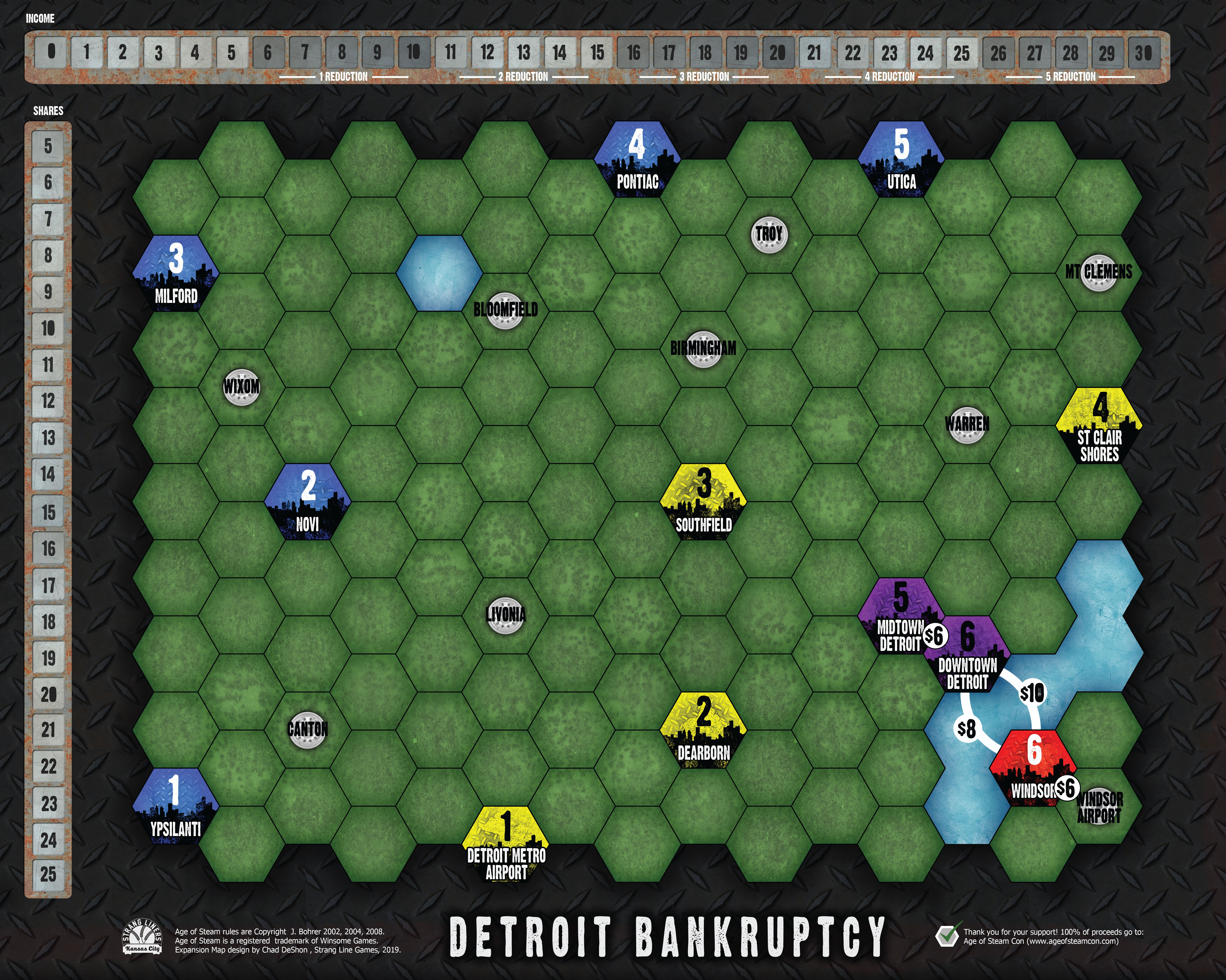 Age of Steam Expansion: Detroit Bankruptcy