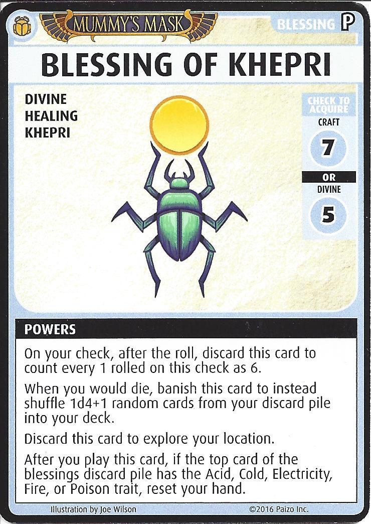 Pathfinder Adventure Card Game: Mummy's Mask – "Blessing of Khepri" Promo Card