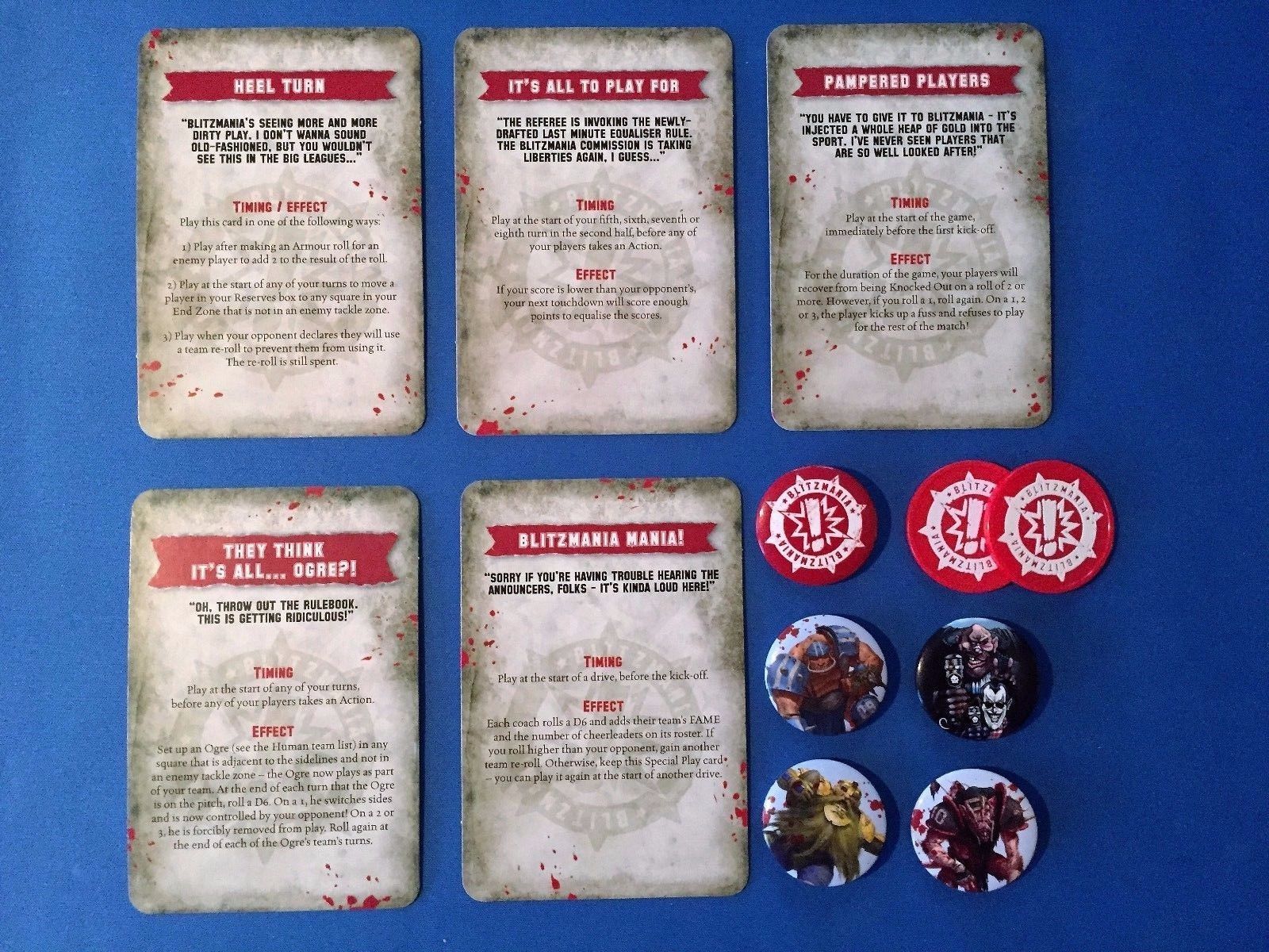 Blood Bowl (2016 edition): Blitzmania Special Play Promo Cards