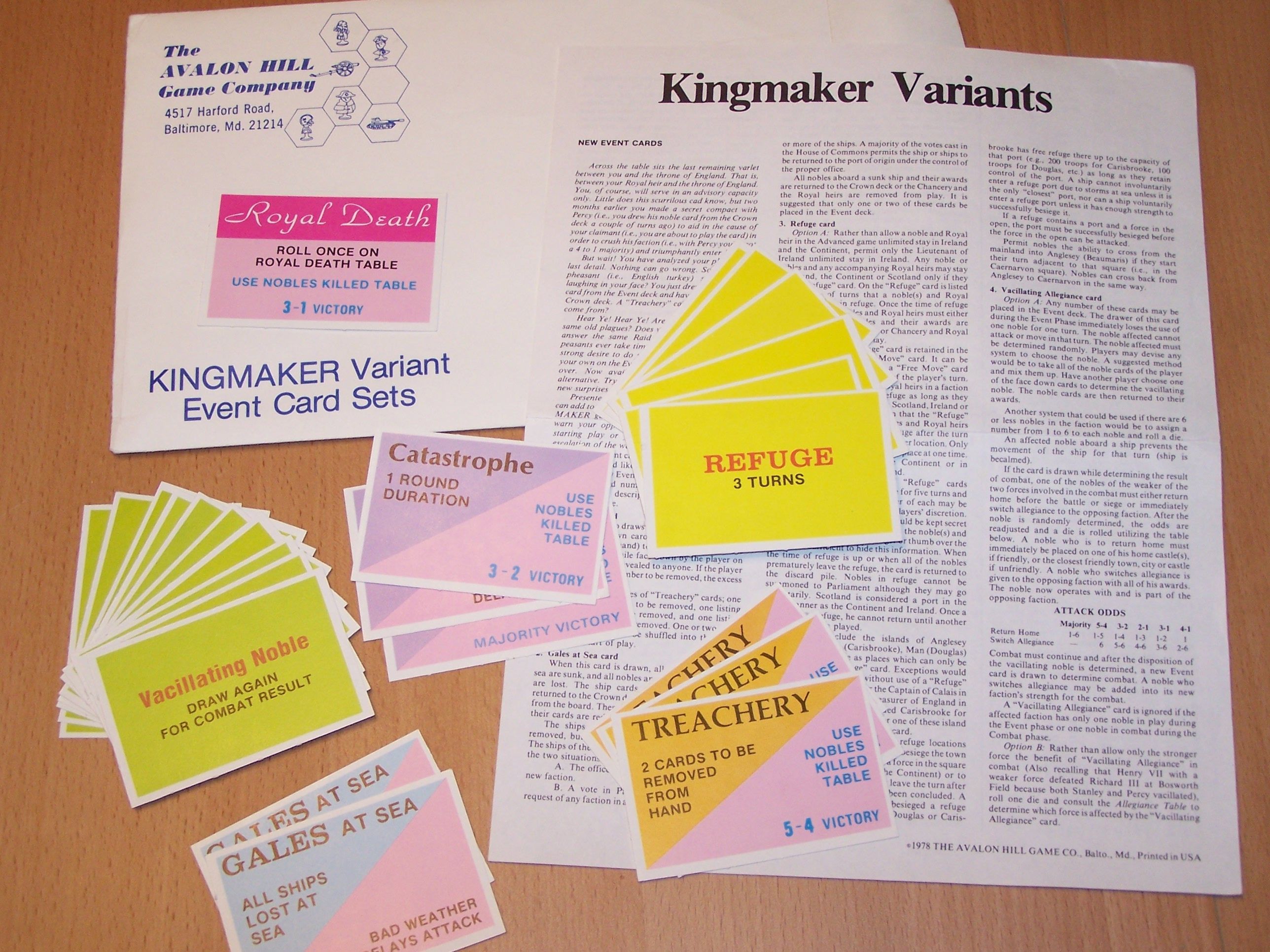 Kingmaker Variant Event Cards
