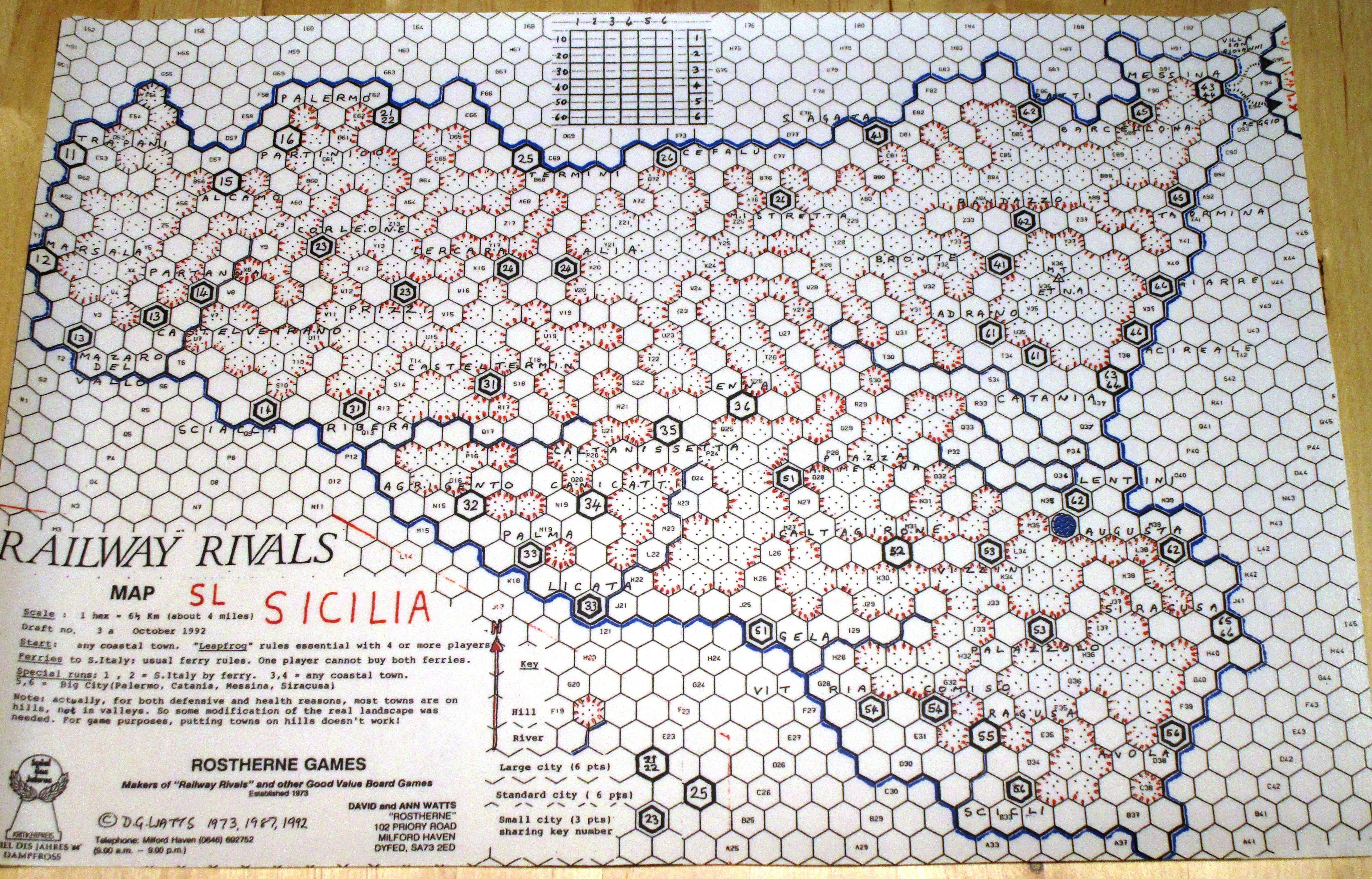 Railway Rivals Map SL: Sicilia