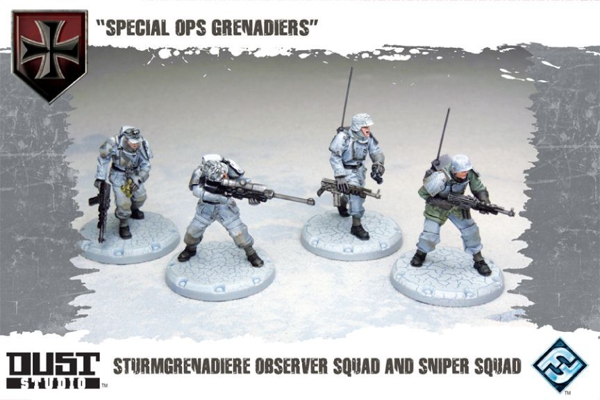 Dust Tactics: Sturmgrenadiere Observer Squad and Sniper Squad – "Special Ops Grenadiers"
