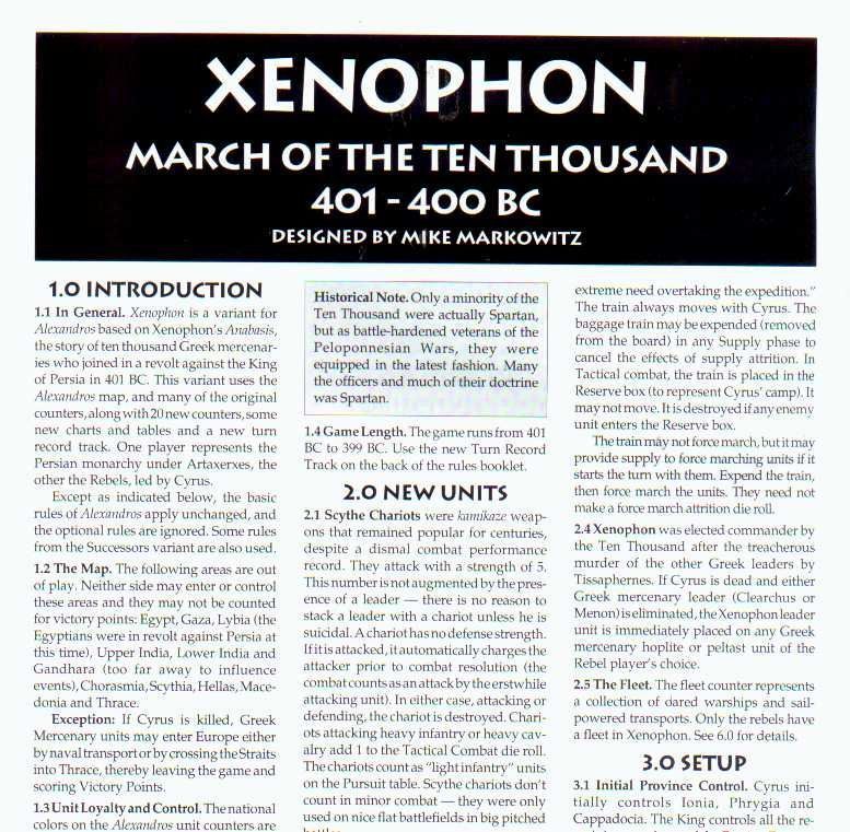 Xenophon – March of the Ten Thousand 401 - 400 BC