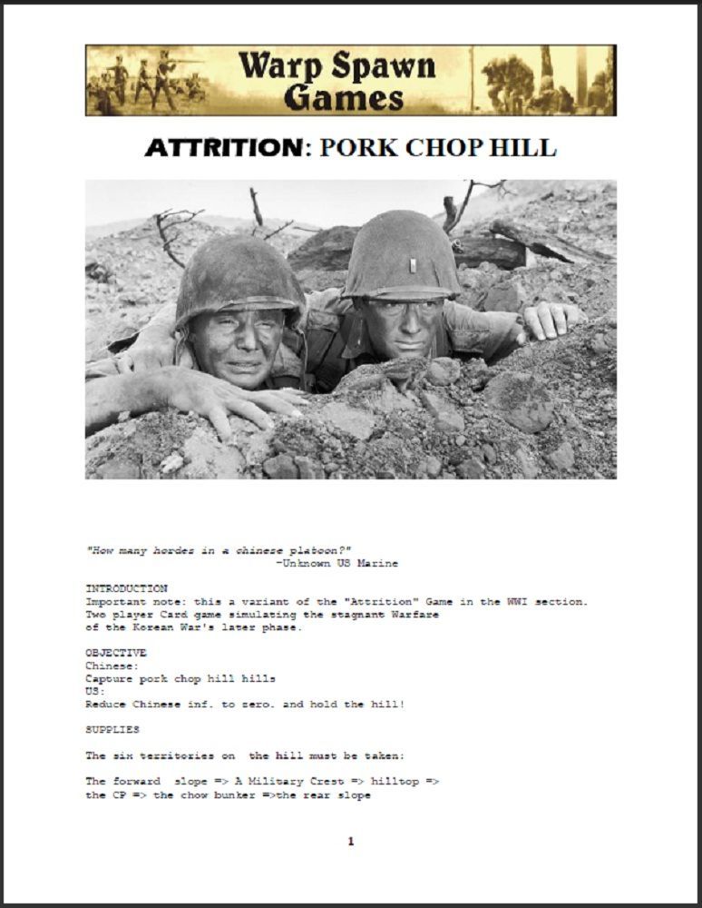 Attrition: Pork Chop Hill