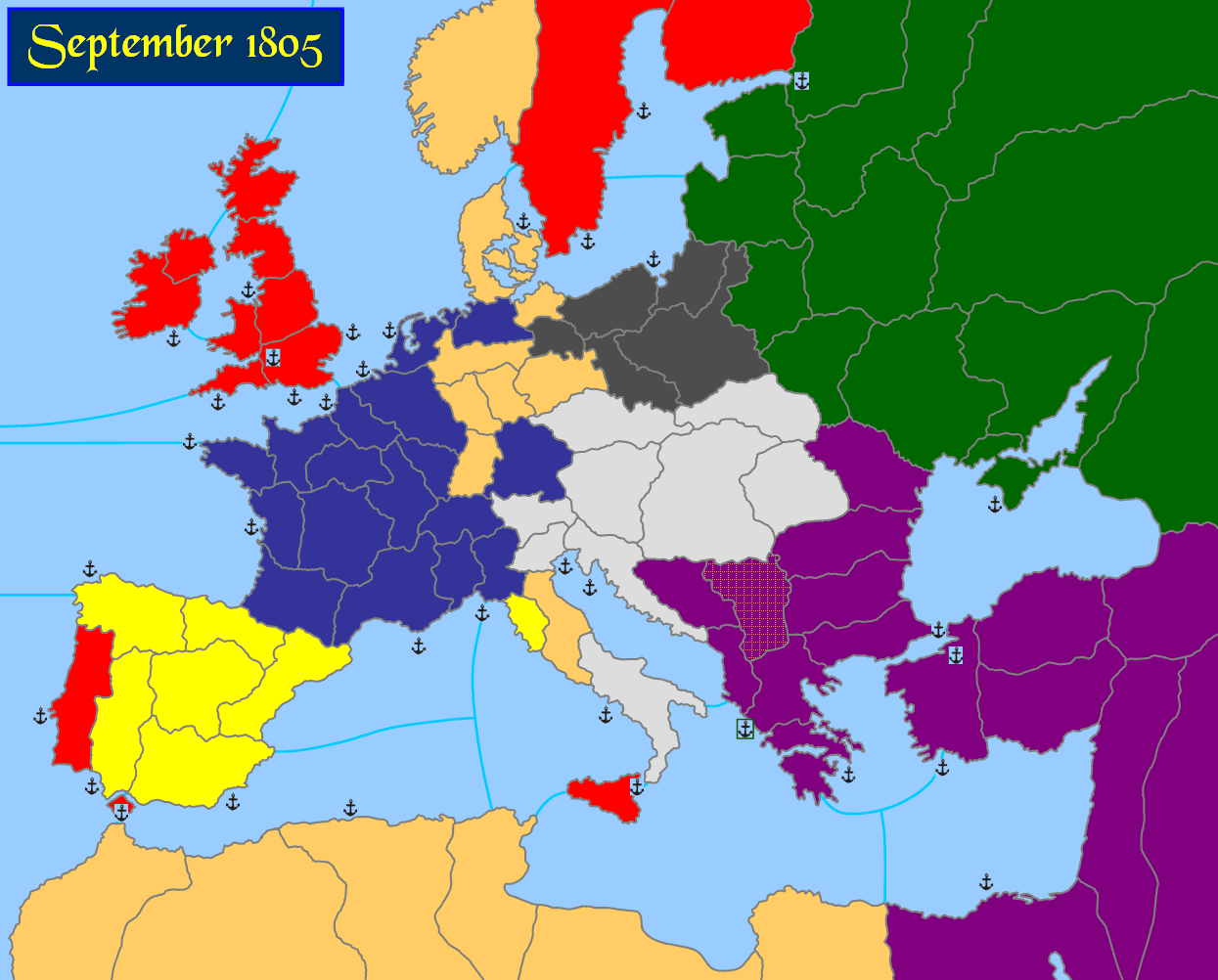 Map Of Europe 1805