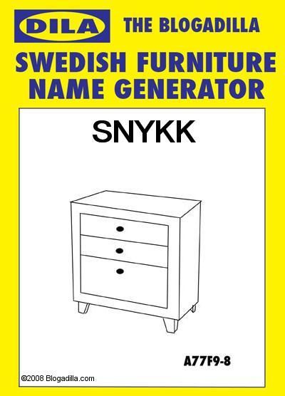 Your Ikea Furniture Name Boardgamegeek