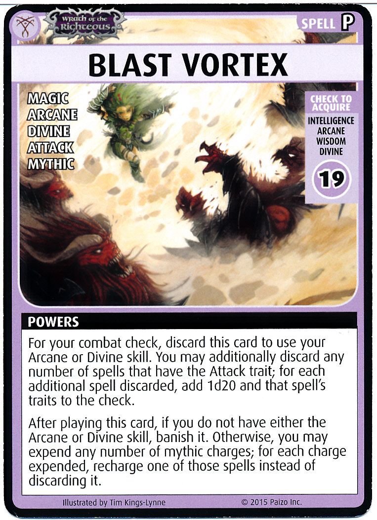 Pathfinder Adventure Card Game: Wrath of the Righteous – "Blast Vortex" Promo Card