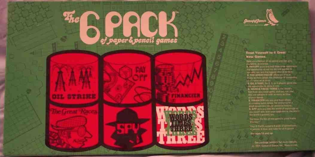 The 6 Pack of Paper & Pencil Games
