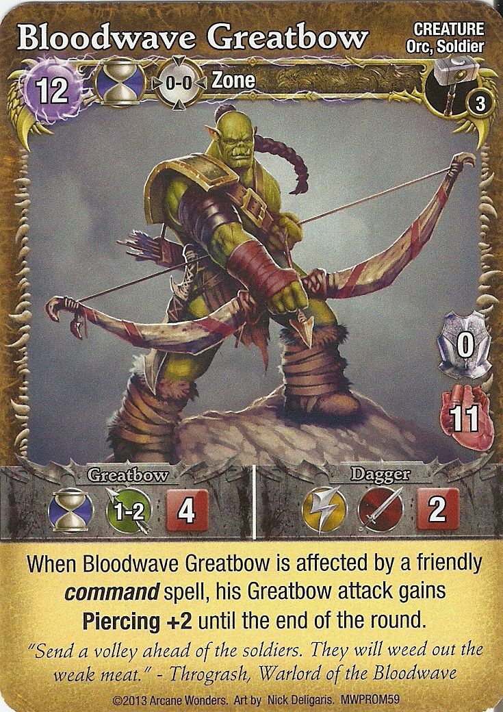 Mage Wars: Bloodwave Greatbow Promo Card