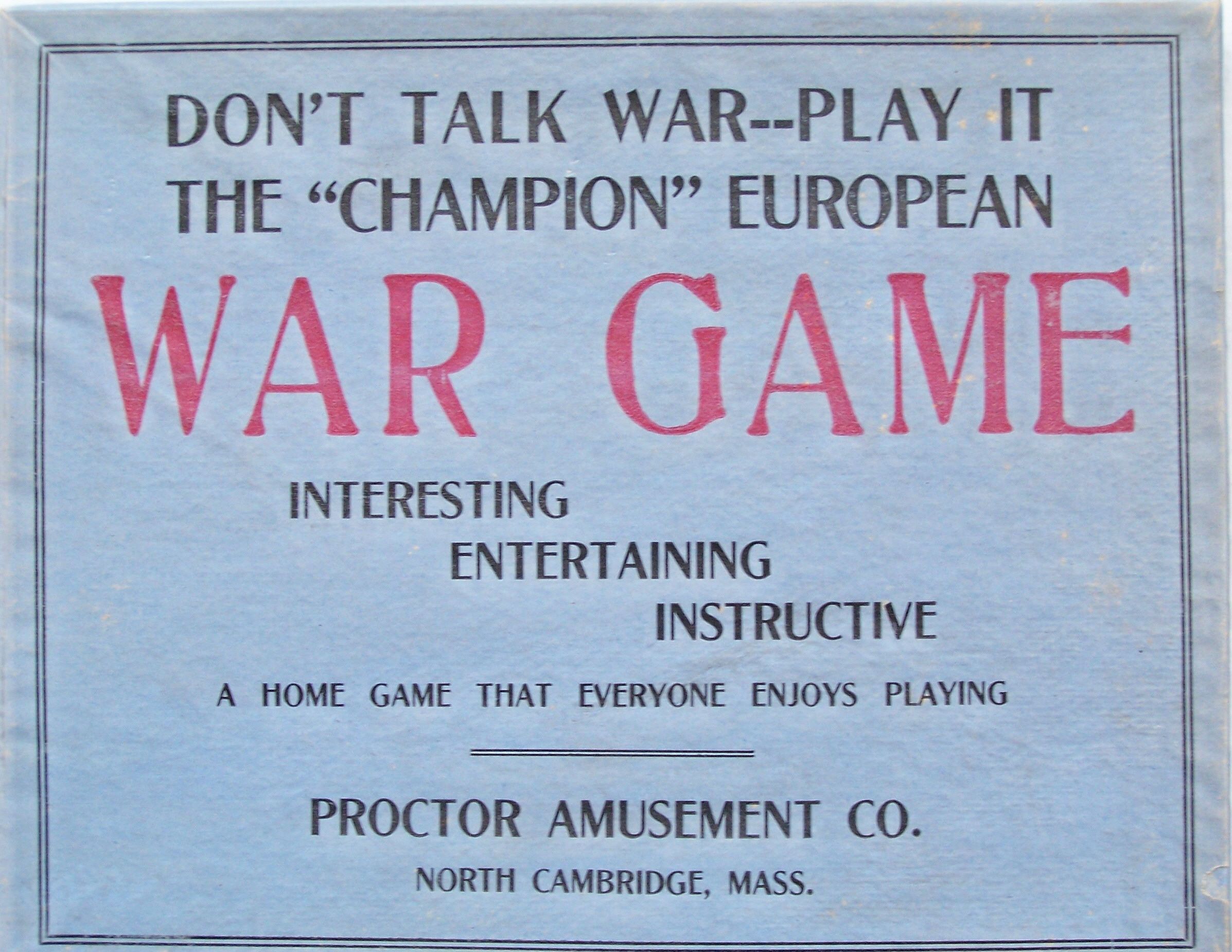 Champion European War Game