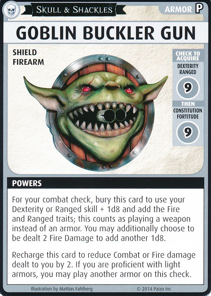 Pathfinder Adventure Card Game: Skull & Shackles – "Goblin Buckler Gun" Promo Card