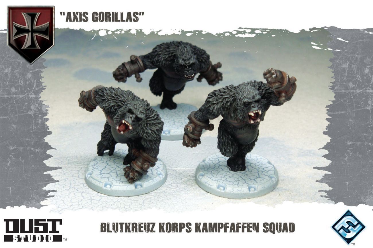 Dust Tactics: Blutkreuz Korps Kampfaffen Squad – "Axis Gorillas"