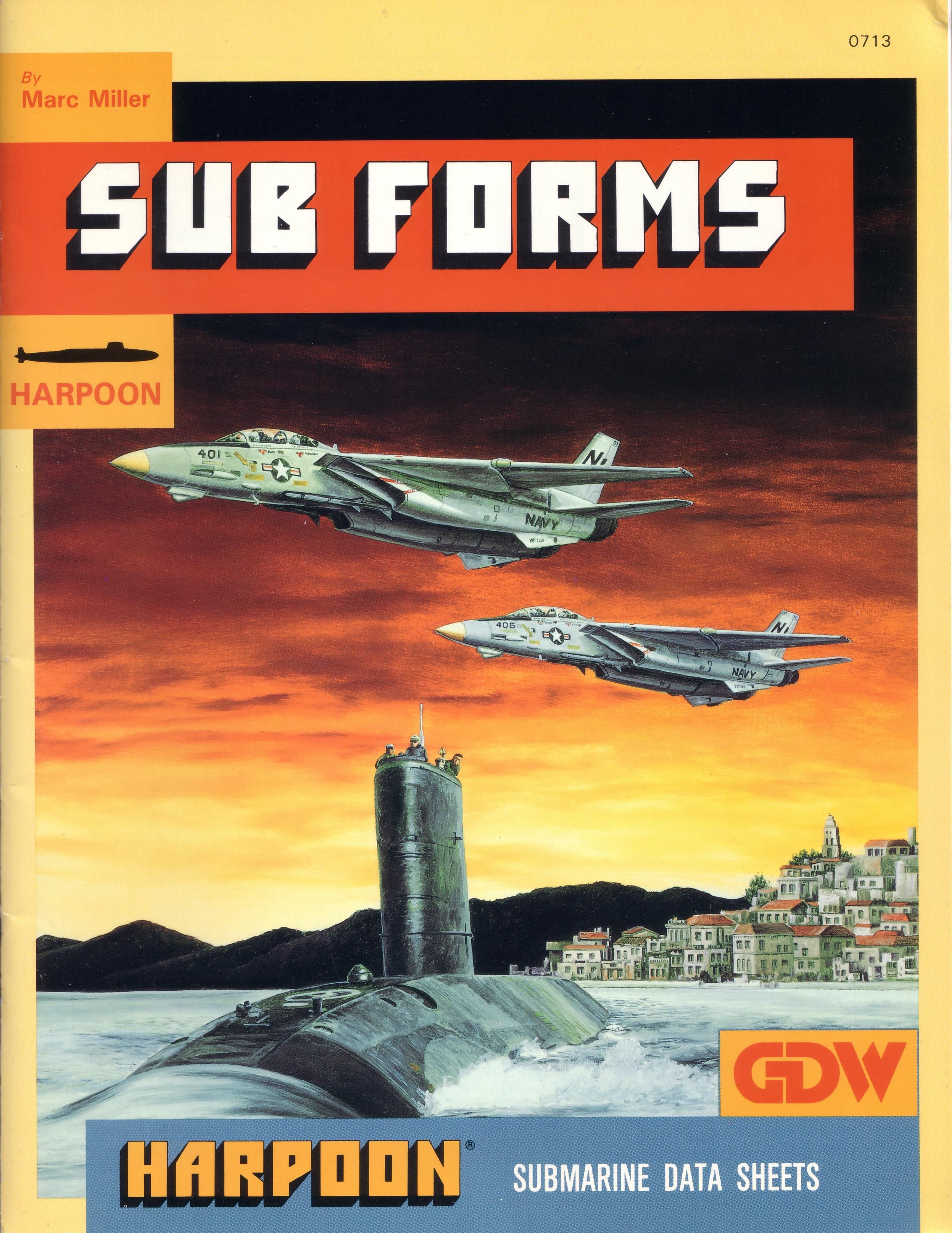 Harpoon: Sub Forms – Submarine Data Sheets