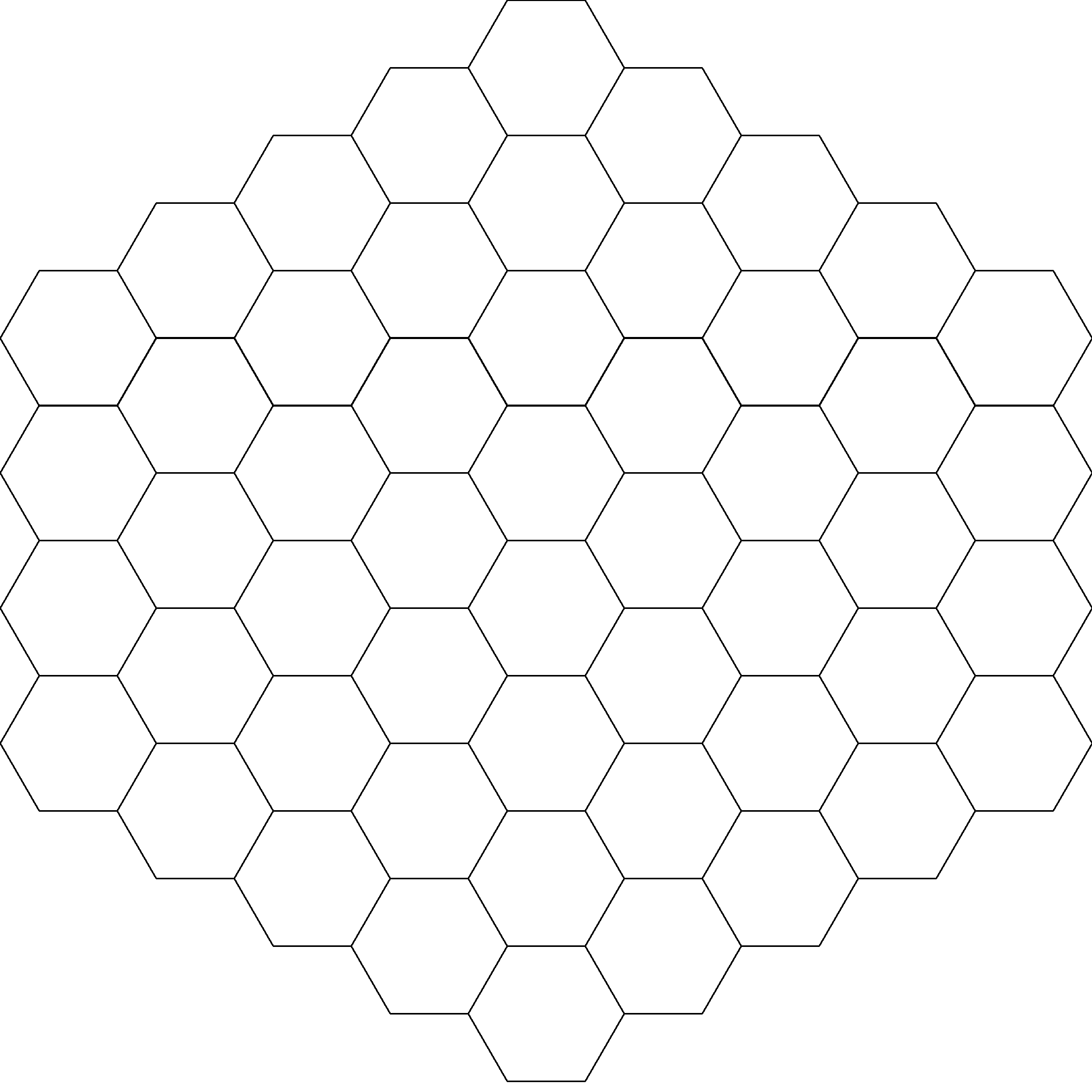 Гексагональная сетка а4