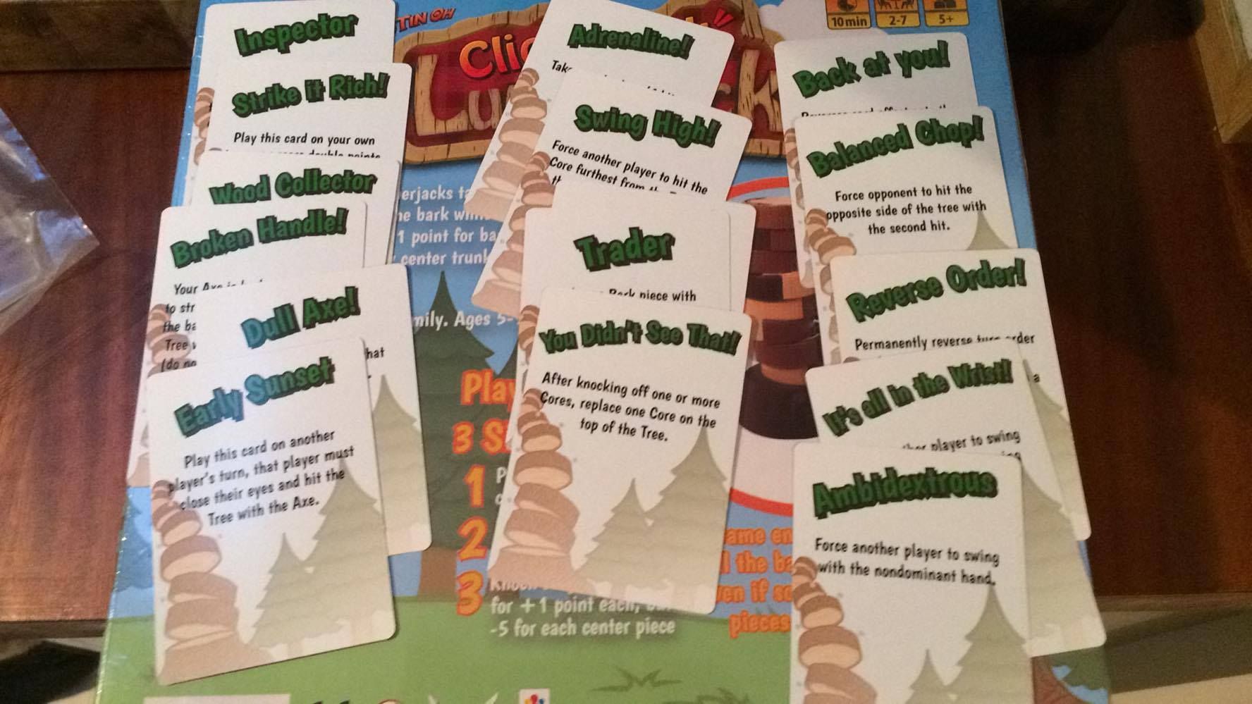 Click Clack Lumberjack Promo Cards
