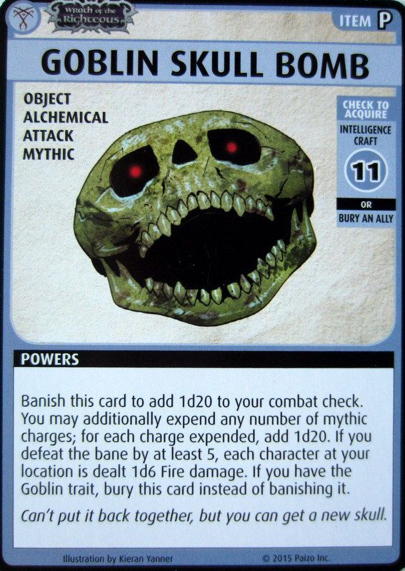 Pathfinder Adventure Card Game: Wrath of the Righteous – "Goblin Skull Bomb" Promo Card
