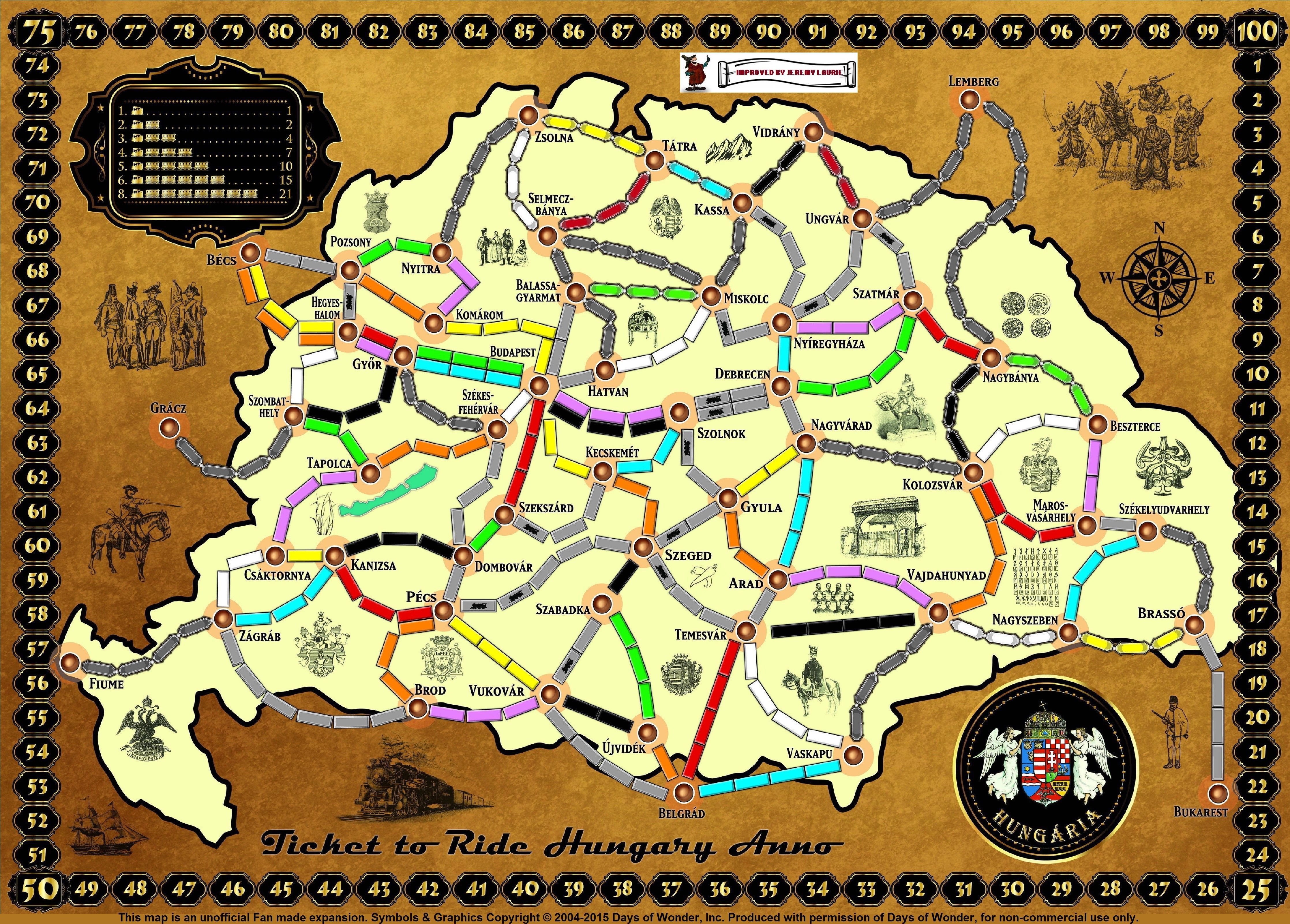 Ticket to ride карта