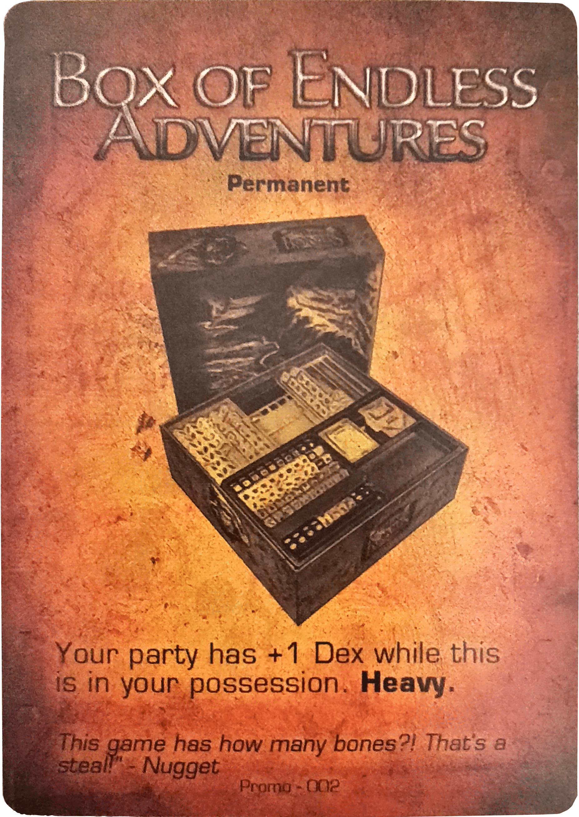Too Many Bones: Box of Endless Adventures Promo Card