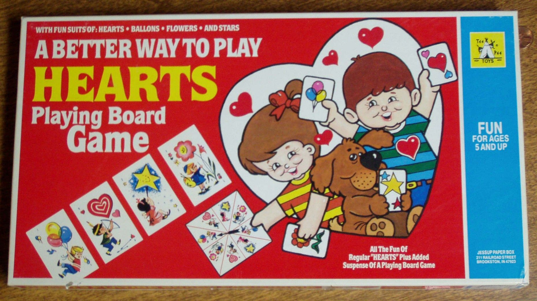 Hearts Playing Board Game