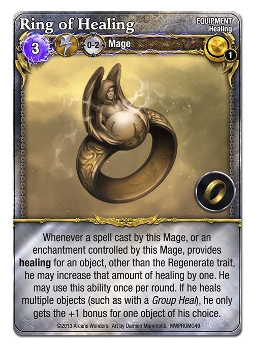 Mage Wars: Ring of Healing Promo Card