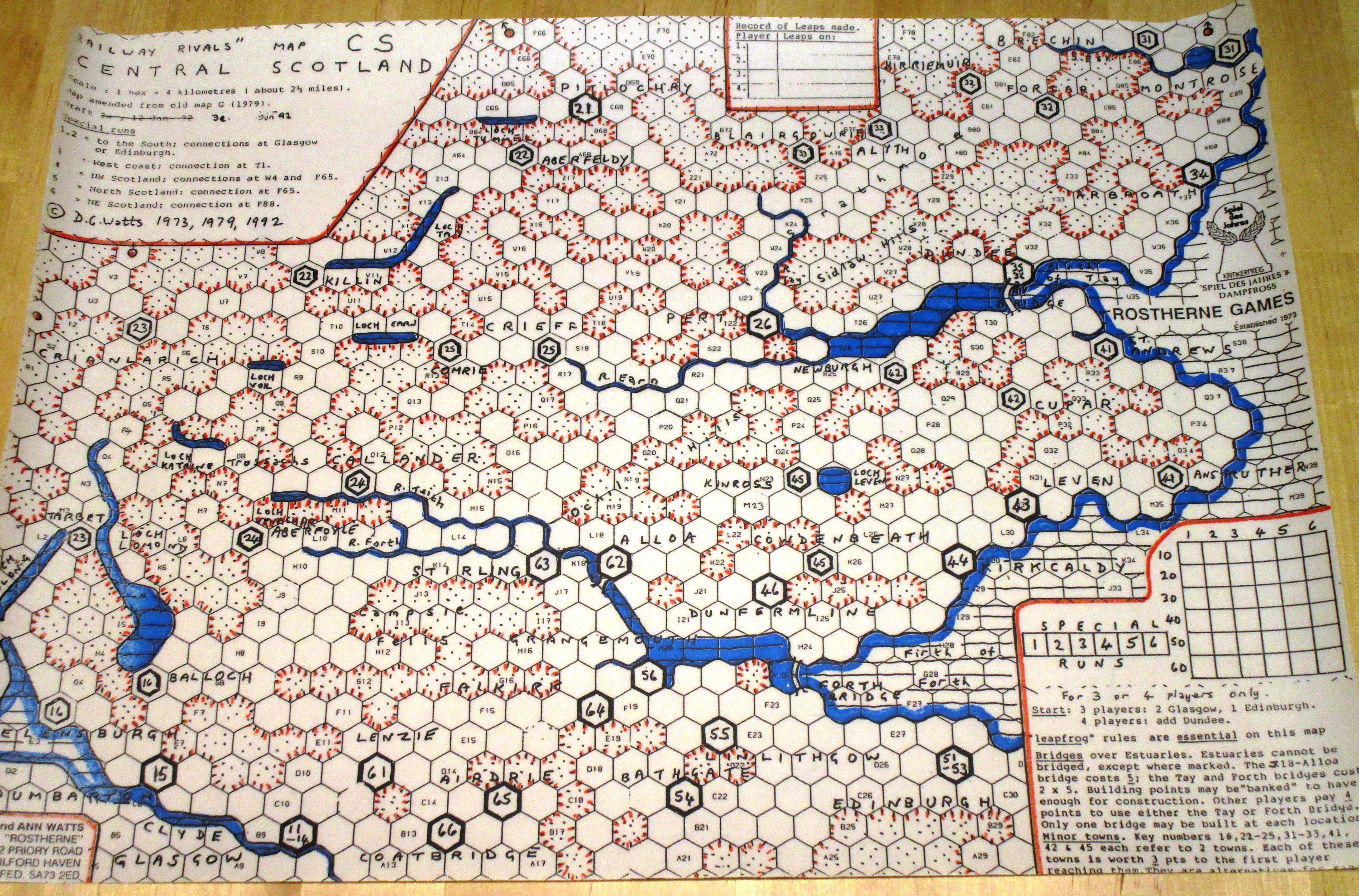 Railway Rivals Map CS: Central Scotland