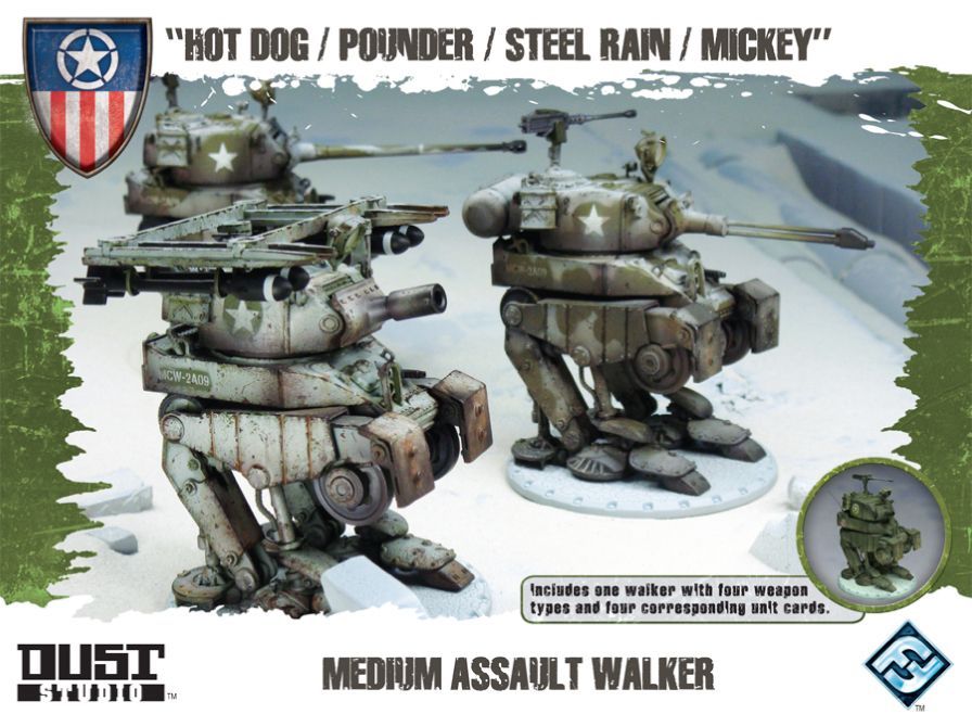 Dust Tactics: Medium Assault Walker – "Hot Dog / Pounder / Steel Rain / Mickey"