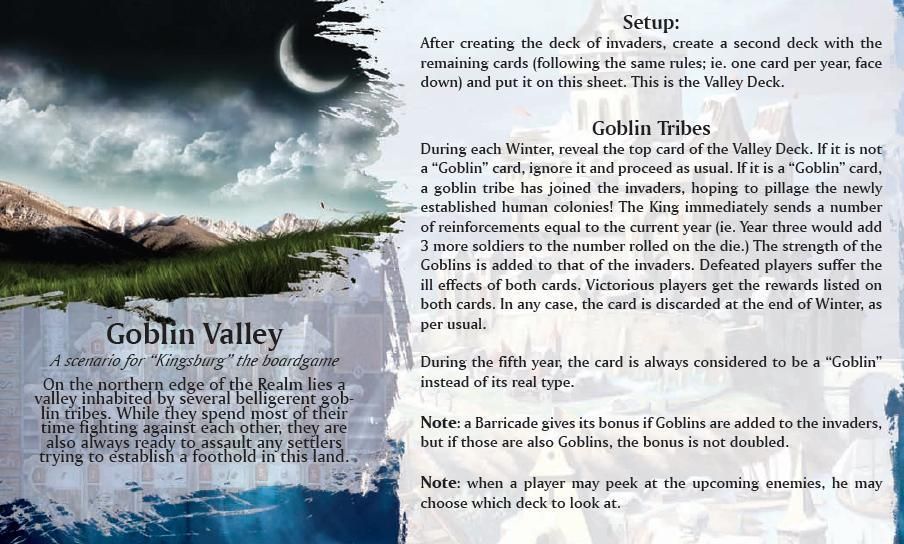 Kingsburg: Goblin Valley