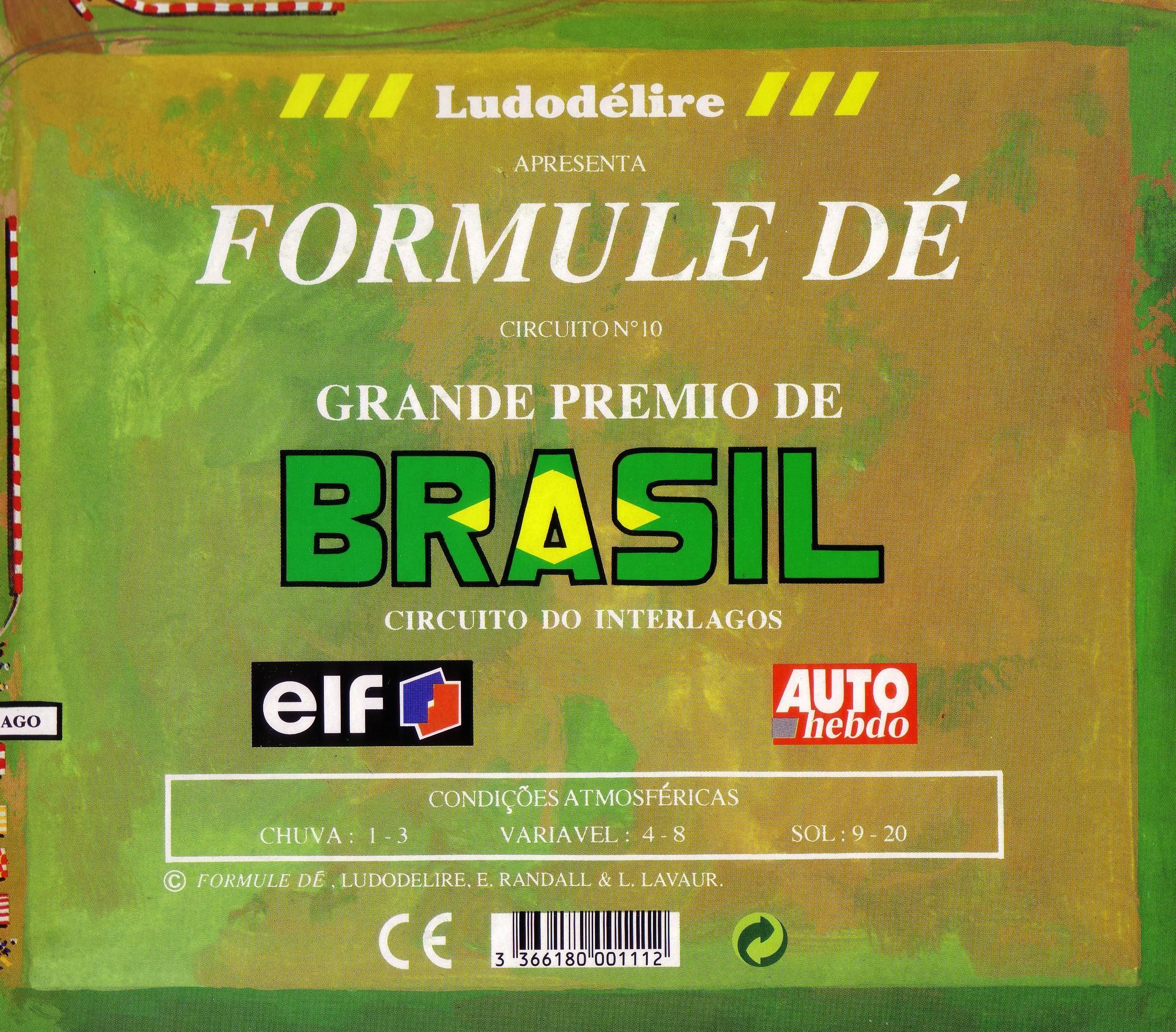 Formule Dé Circuit  № 10: GRANDE PREMIO DE BRASIL – Circuito do Interlagos