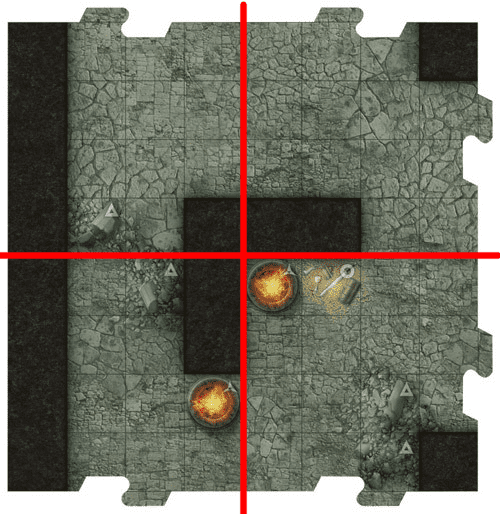 Using Dungeon Command tiles with Adventure System tiles for static adventures Dungeons and
