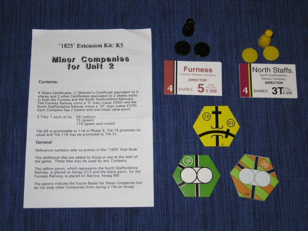1825 Extension Kit K5: Minor Companies for Unit 2