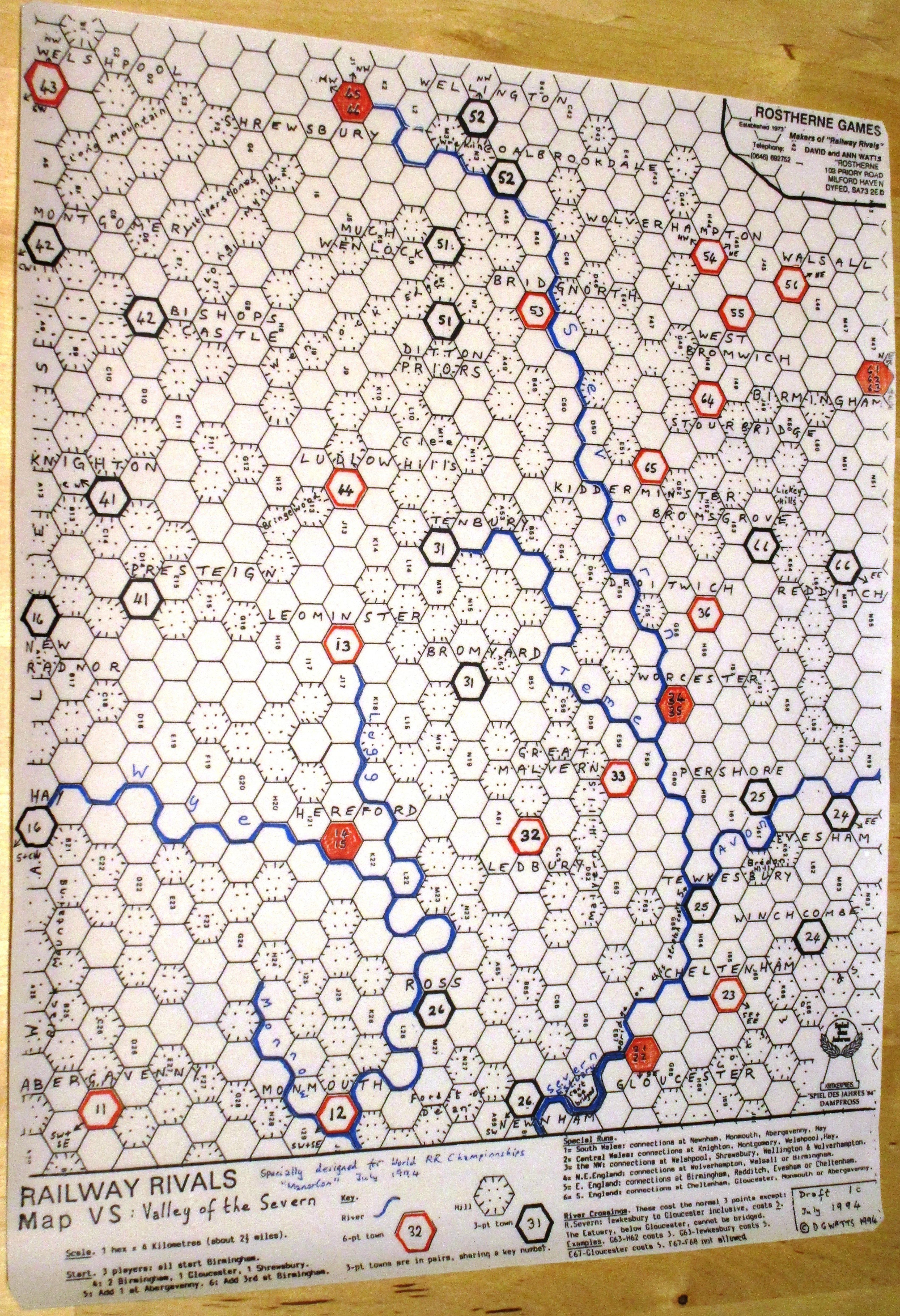 Railway Rivals Map VS: Valley of the Severn