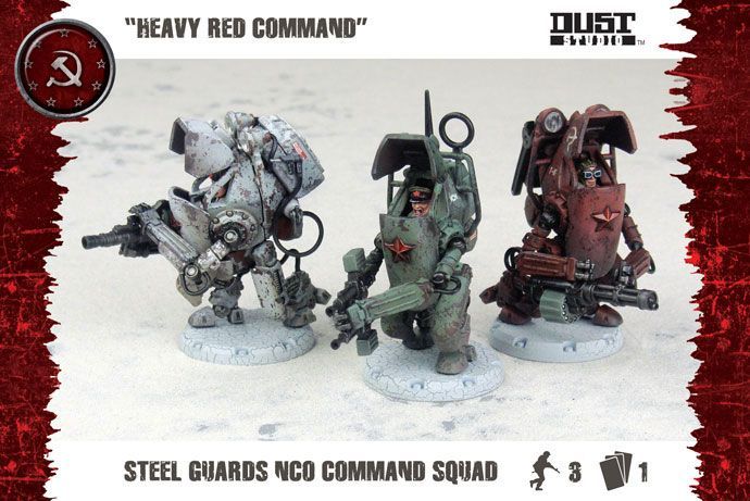 Dust Tactics: Steel Guard NCO Command Squad – "Heavy Red Command"
