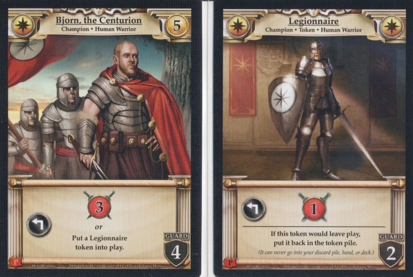 Hero Realms: Centurion Promo & 4 Legionnaire Cards