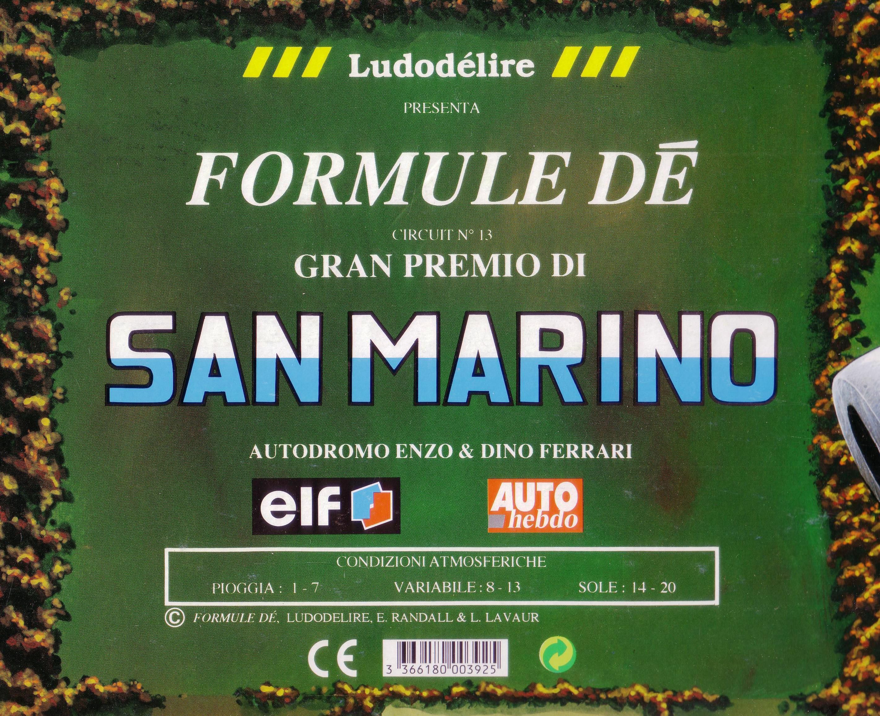 Formule Dé Circuit № 13: SAN MARINO – Autodromo Enzo & Dino Ferrari